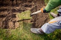 Lawn digging Royalty Free Stock Photo