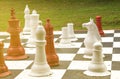 Lawn Giant Chess board in a formal House Garden Royalty Free Stock Photo