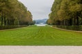 Lawn and the Grand canal at Herreninsel in Chiemsee lake, Bavaria state, Germa