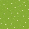 Lawn grass,daisy seamless background,Vector cartoon nature green exture,Cute white flower,meadow in spring field,Pattern summer Royalty Free Stock Photo