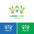 Lawn Home Logo Design Template. Royalty Free Stock Photo