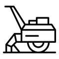 Lawn machinery icon outline vector. Farm machine