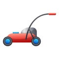 Lawn mower icon, cartoon style Royalty Free Stock Photo