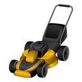 Lawn mower icon cartoon vector. Grass tractor Royalty Free Stock Photo