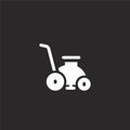 lawn mower icon. Filled lawn mower icon for website design and mobile, app development. lawn mower icon from filled cleaning Royalty Free Stock Photo