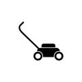 Lawn mower icon or logo, Grass cutter icon Royalty Free Stock Photo