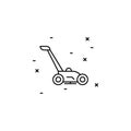 lawn mower icon. Simple thin line, outline vector of Agriculture icons for UI and UX, website or mobile application Royalty Free Stock Photo