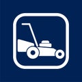 Lawn mower icon vector illustration Royalty Free Stock Photo