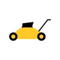 Lawn mower icon vector sign and symbol isolated on white background, Lawn mower logo concept Royalty Free Stock Photo