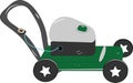 Lawn mower illustration idea Royalty Free Stock Photo