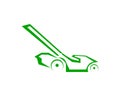 Lawn mower logo vector Royalty Free Stock Photo