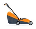 Lawn mower machine icon. Electric work tool Royalty Free Stock Photo