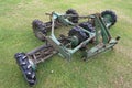 Lawn mower tractor grass cutting agriculture machinery green tyre wheels assembly