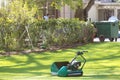 Lawn mowing background Royalty Free Stock Photo