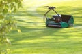 Lawn mowing background Royalty Free Stock Photo