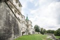 Lawn near the old castle Royalty Free Stock Photo