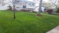 Lawn nice cut mower house suburbs Royalty Free Stock Photo