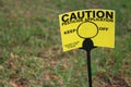 Lawn Pesticide Sign Royalty Free Stock Photo