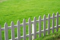 Lawn and railing Royalty Free Stock Photo