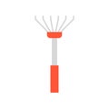 Lawn rake flat icon