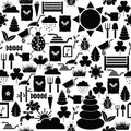 Lawn seamless pattern background icon