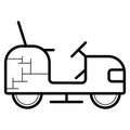 Lawn tractor icon Royalty Free Stock Photo