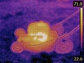 Lawnmower Failure Thermogram Royalty Free Stock Photo