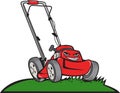 Lawnmower Front Isolated Cartoon Royalty Free Stock Photo