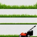 Lawnmower With Green Grass