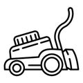 Lawnmower icon, outline style