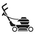 Lawnmower icon, simple style