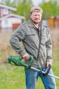 Lawnmower man Royalty Free Stock Photo