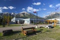 Lawrence Grassi Middle School Building in Canmore Alberta Public Park Royalty Free Stock Photo