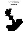 Lawrenceburg outline map Royalty Free Stock Photo