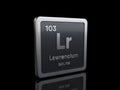 Lawrencium Lr, element symbol from periodic table series