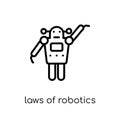laws of robotics icon. Trendy modern flat linear vector laws of