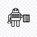 Laws of robotics vector linear icon isolated on transparent background, Laws of robotics transparency concept can be used for web