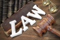 Lawsuit Concept With Sign Law And Judges Gavel Royalty Free Stock Photo