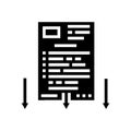 lawsuit document glyph icon vector illustration