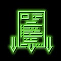 lawsuit document neon glow icon illustration