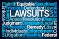 Lawsuits Word Cloud Royalty Free Stock Photo