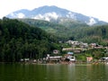 Lawu mountain east java from sarangan lake Royalty Free Stock Photo