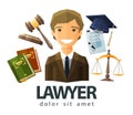 Právník advokát vektorové označení organizace nebo instituce 