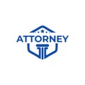 Lawyer attorney law firm emblem logo design