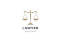 Lawyer Attorney Scales Logo Legal Protection Vector template