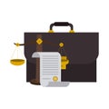 Lawyer briefcase symbol