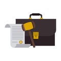 Lawyer briefcase symbol