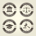 Lawyer bureau emblems and labels