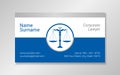 Lawyer business card design template. Royalty Free Stock Photo