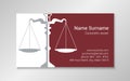 Lawyer business card design template. Royalty Free Stock Photo